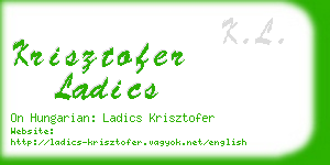 krisztofer ladics business card